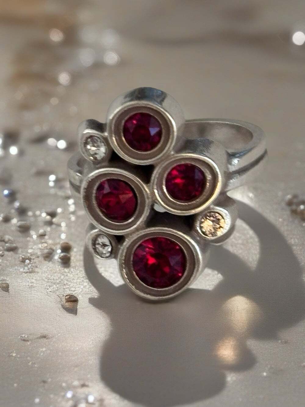 Brighton CONSTELLA CLUSTER Ring Cushion Cut Size 9 Style J63262 Brighton Tin .